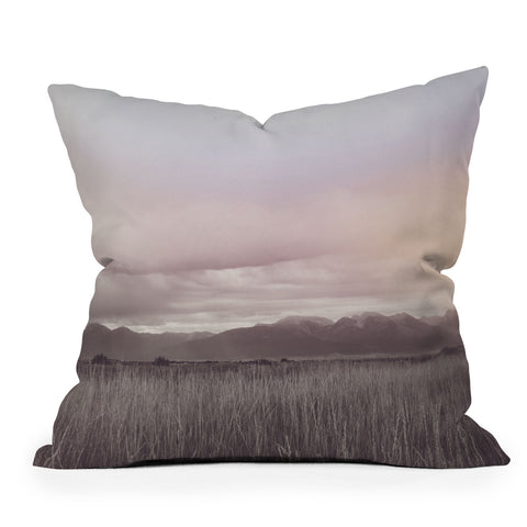 Ann Hudec Storm Over Montana Outdoor Throw Pillow