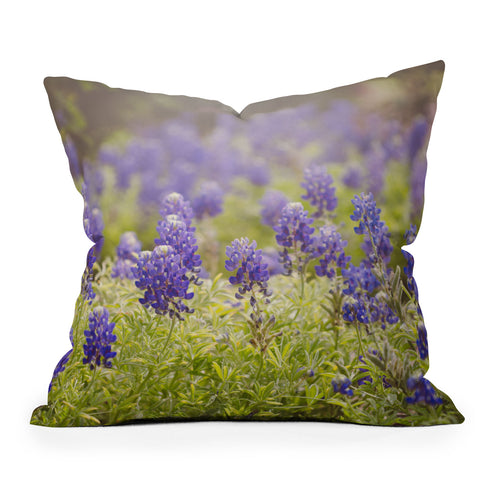 Ann Hudec Texas Bluebonnets II Outdoor Throw Pillow