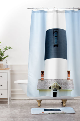 Ann Hudec The Lighthouse Shower Curtain And Mat