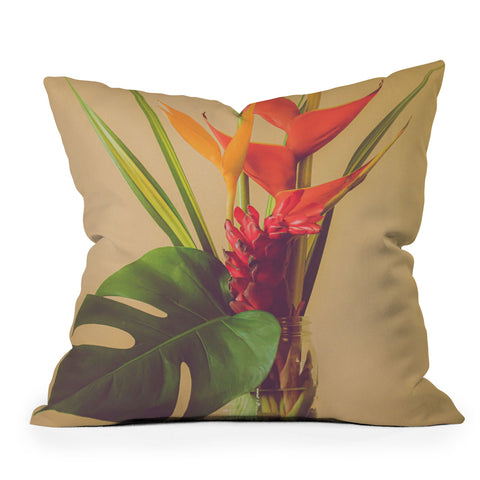 Ann Hudec Tropical Blush Outdoor Throw Pillow