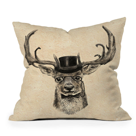 Anna Shell Mr Deer Outdoor Throw Pillow