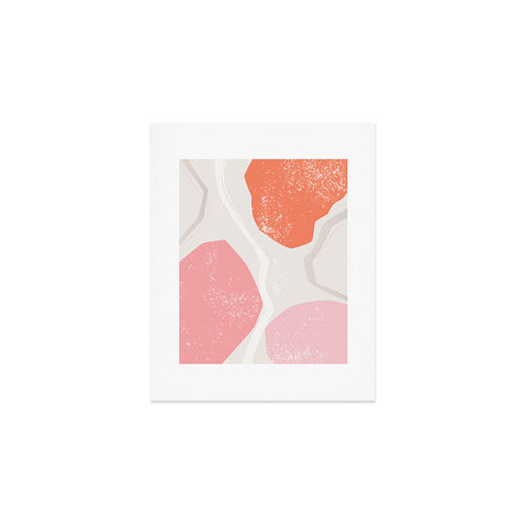 Anneamanda abstract flow pink and orange Art Print