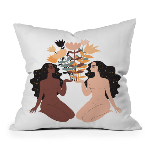 Anneamanda give and receive Outdoor Throw Pillow