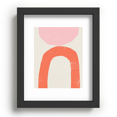 Anneamanda orange arch abstract Recessed Framing Rectangle
