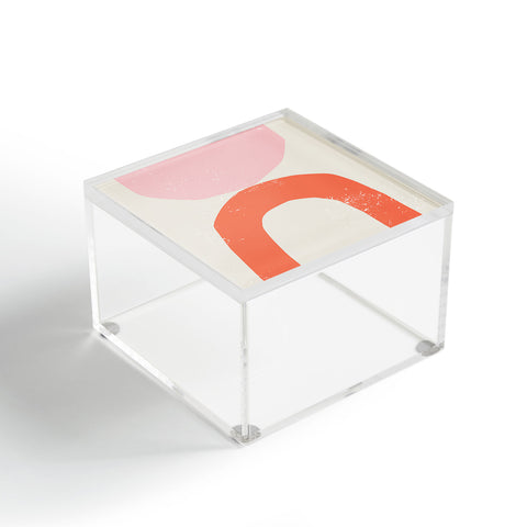 Anneamanda orange arch abstract Acrylic Box