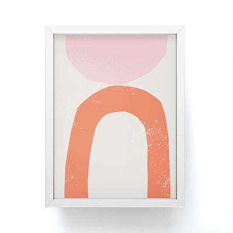 Anneamanda orange arch abstract Framed Mini Art Print