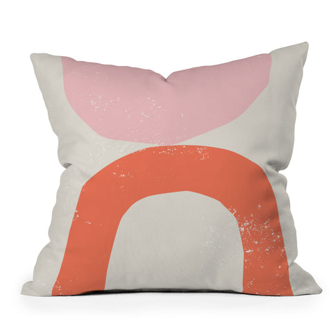 Anneamanda orange arch abstract Outdoor Throw Pillow