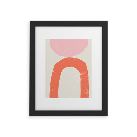 Anneamanda orange arch abstract Framed Art Print