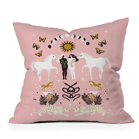 Anneamanda unicorns are real Outdoor Throw Pillow