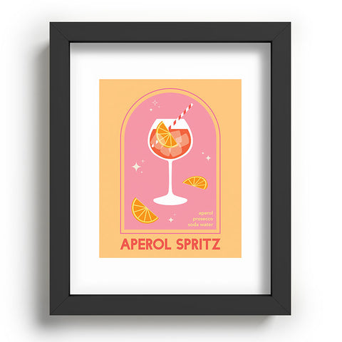 April Lane Art Aperol Spritz Cocktail Recessed Framing Rectangle