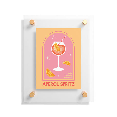 April Lane Art Aperol Spritz Cocktail Floating Acrylic Print