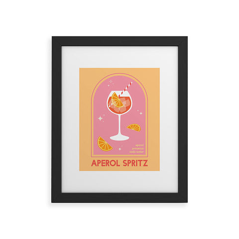 April Lane Art Aperol Spritz Cocktail Framed Art Print