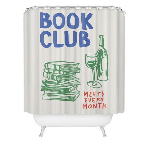 April Lane Art Book Club Shower Curtain