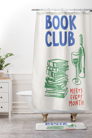 April Lane Art Book Club Shower Curtain And Mat