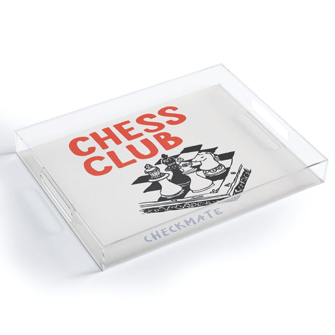 April Lane Art Chess Club Acrylic Tray
