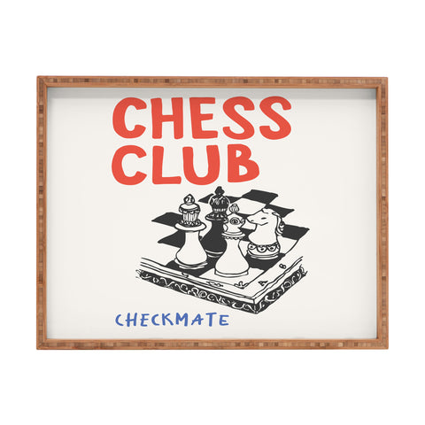 April Lane Art Chess Club Rectangular Tray