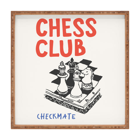 April Lane Art Chess Club Square Tray