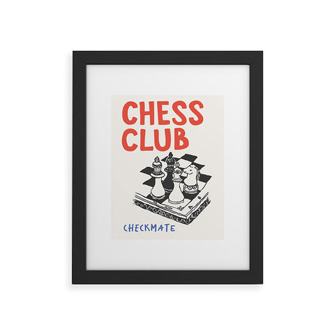 April Lane Art Chess Club Framed Art Print