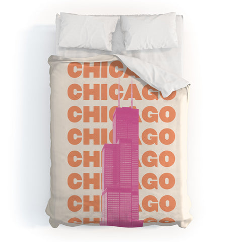 April Lane Art Chicago Willis Tower Duvet Cover