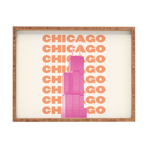 April Lane Art Chicago Willis Tower Rectangular Tray