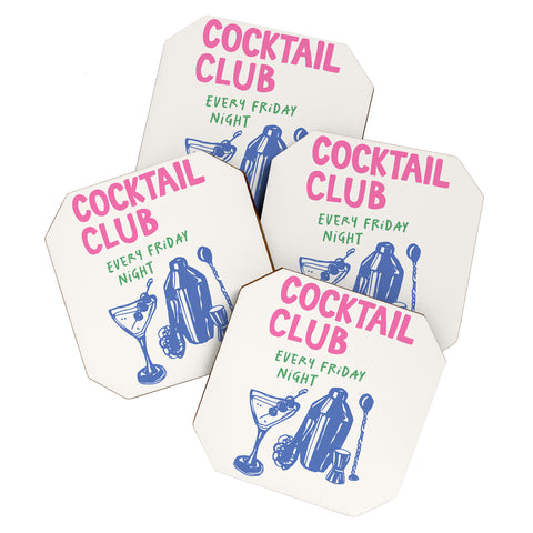 April Lane Art Cocktail Club Coaster Set