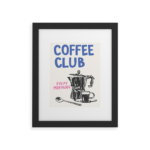 April Lane Art Coffee Club Framed Art Print