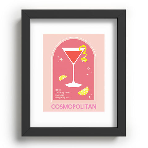 April Lane Art Cosmopolitan Cocktail I Recessed Framing Rectangle