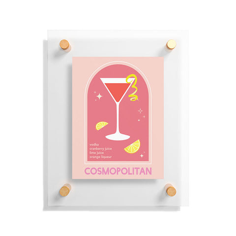 April Lane Art Cosmopolitan Cocktail I Floating Acrylic Print