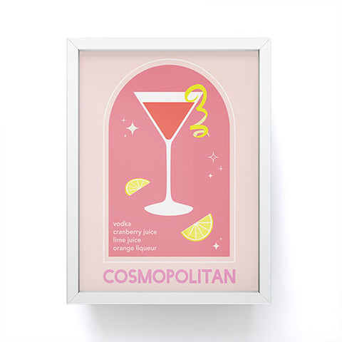 April Lane Art Cosmopolitan Cocktail I Framed Mini Art Print