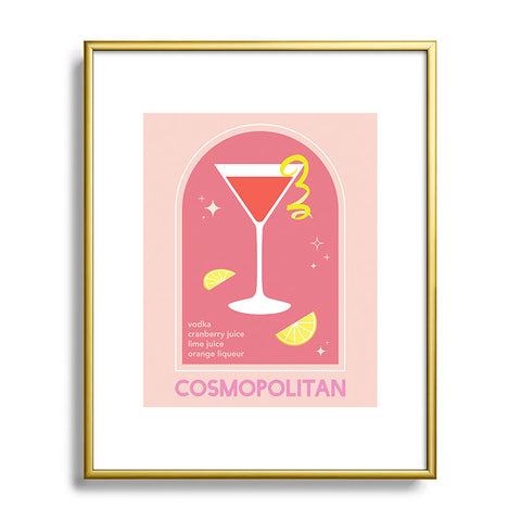 April Lane Art Cosmopolitan Cocktail I Metal Framed Art Print