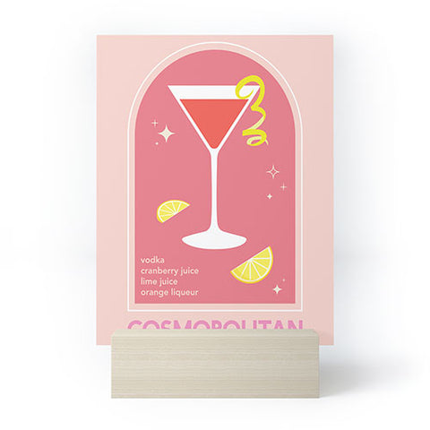 April Lane Art Cosmopolitan Cocktail I Mini Art Print