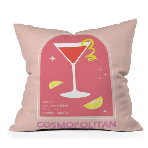 April Lane Art Cosmopolitan Cocktail I Throw Pillow