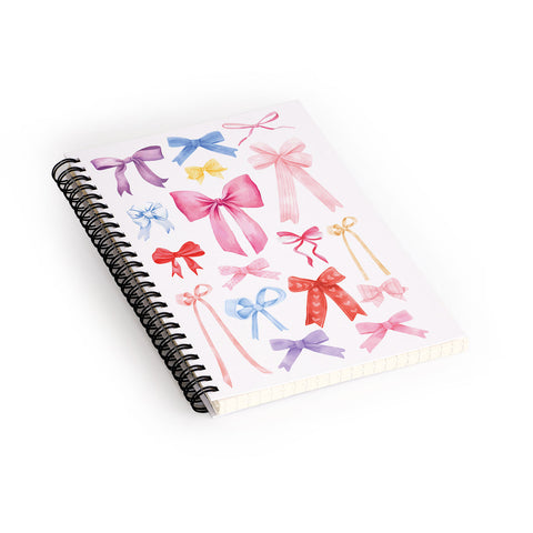 April Lane Art Cute Bows Ribbons Spiral Notebook
