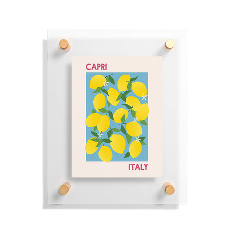 April Lane Art Fruit Market Capri Italy Lemon Floating Acrylic Print