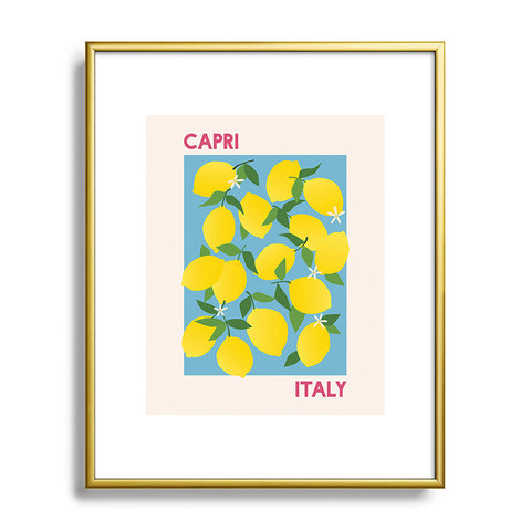 April Lane Art Fruit Market Capri Italy Lemon Metal Framed Art Print