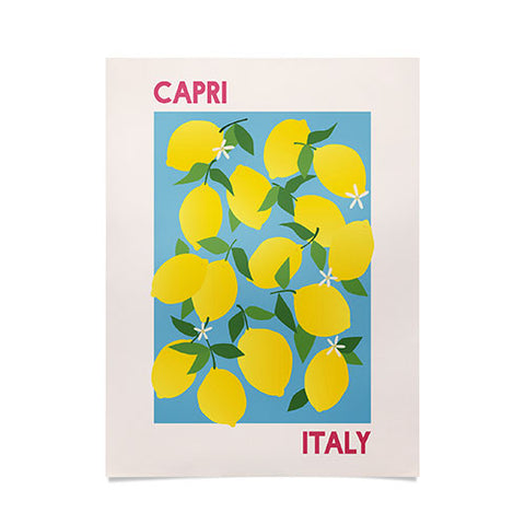 April Lane Art Fruit Market Capri Italy Lemon Poster