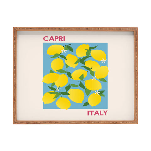 April Lane Art Fruit Market Capri Italy Lemon Rectangular Tray