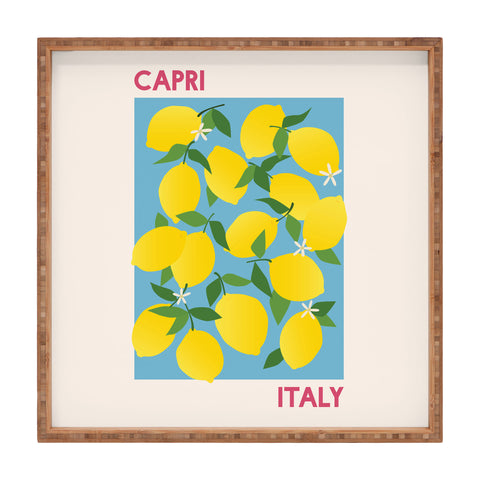 April Lane Art Fruit Market Capri Italy Lemon Square Tray
