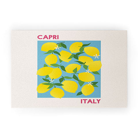 April Lane Art Fruit Market Capri Italy Lemon Welcome Mat