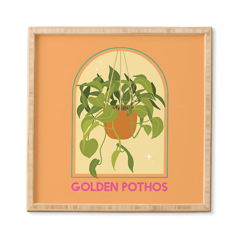 April Lane Art Golden Pothos Houseplant Framed Wall Art