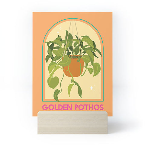 April Lane Art Golden Pothos Houseplant Mini Art Print