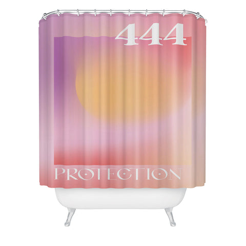 April Lane Art Gradient Angel Number 444 Shower Curtain