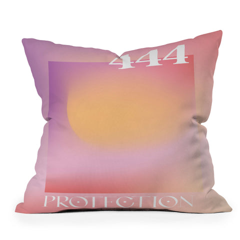 April Lane Art Gradient Angel Number 444 Outdoor Throw Pillow