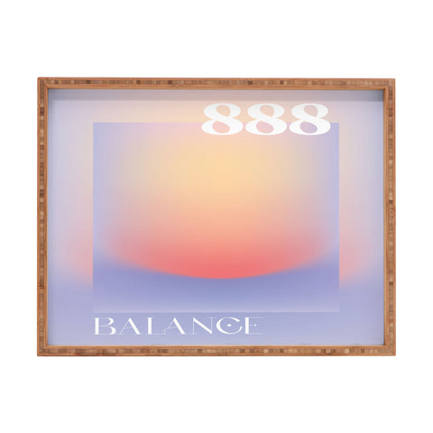 April Lane Art Gradient Angel Number 888 Rectangular Tray