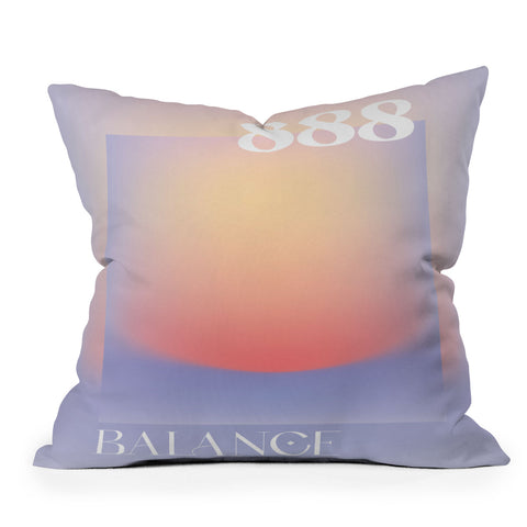 April Lane Art Gradient Angel Number 888 Throw Pillow