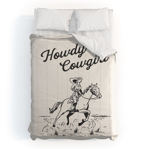 April Lane Art Howdy Cowgirl Black Comforter