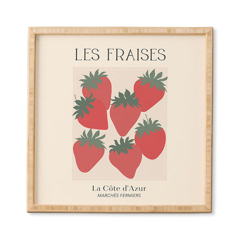 April Lane Art Les Fraises Fruit Market France Framed Wall Art