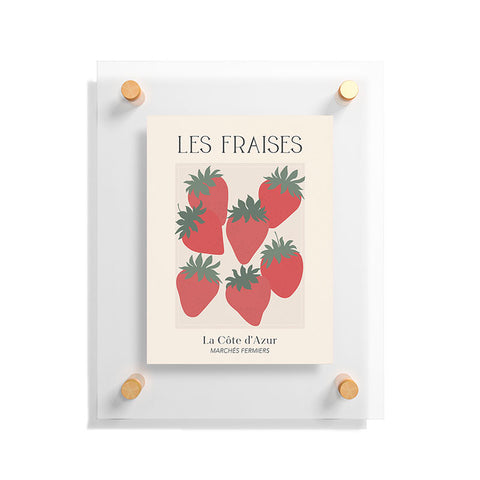 April Lane Art Les Fraises Fruit Market France Floating Acrylic Print