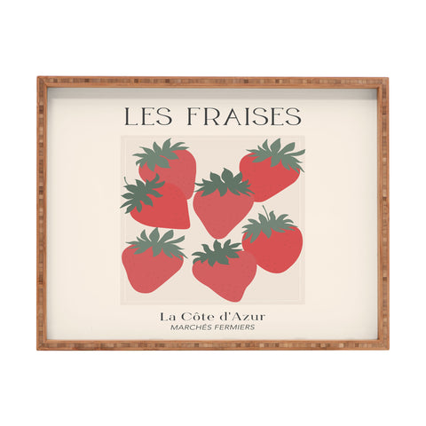 April Lane Art Les Fraises Fruit Market France Rectangular Tray