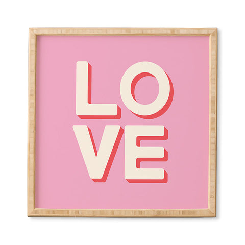 April Lane Art Love Pink Framed Wall Art